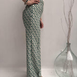 Pantalone stampa geometrica logata - Elisabetta Franchi PA00826E2 AT5 ELISABETTA FRANCHI 