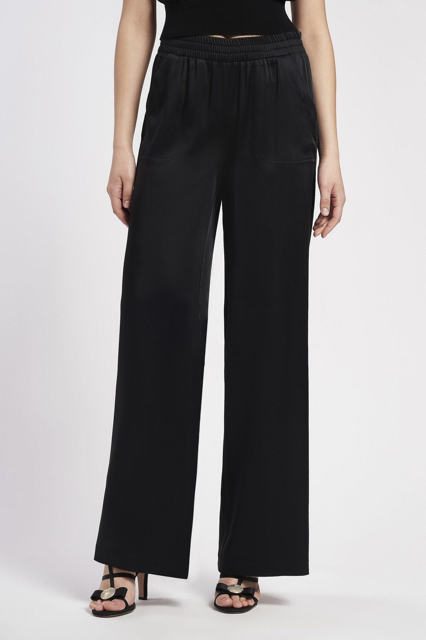 Pantalone largo in raso PAFE12D8 10 CARLA G. 
