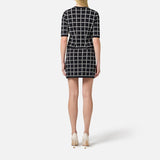 Maglia cardigan in jacquard logo - Elisabetta Franchi MK60B51E2 E84 ELISABETTA FRANCHI 