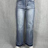 Jeans chiaro vita alta gamba dritta
