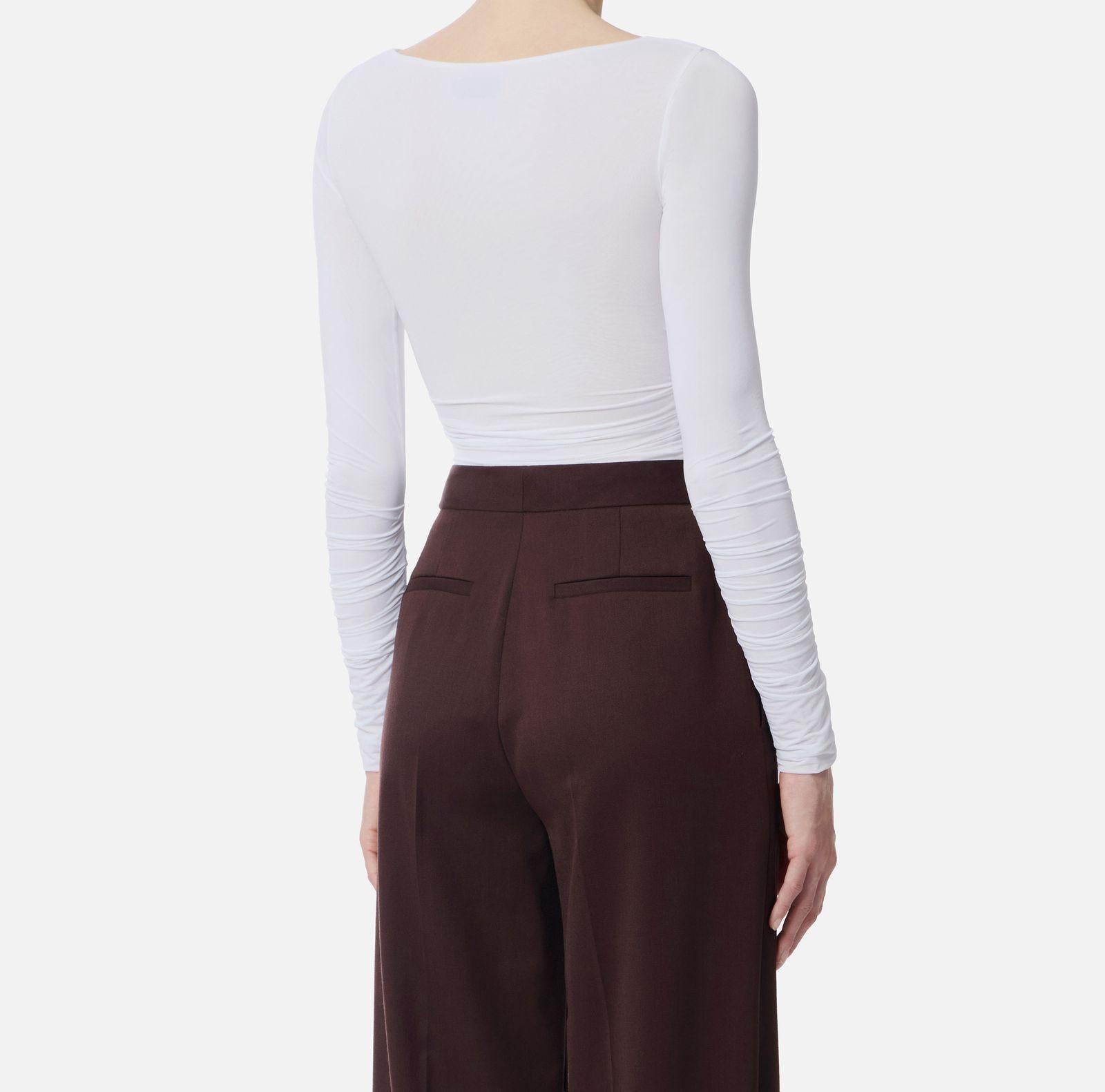 Maglia in jersey con gioiello - Elisabetta Franchi MD02962E3 360 ELISABETTA FRANCHI 