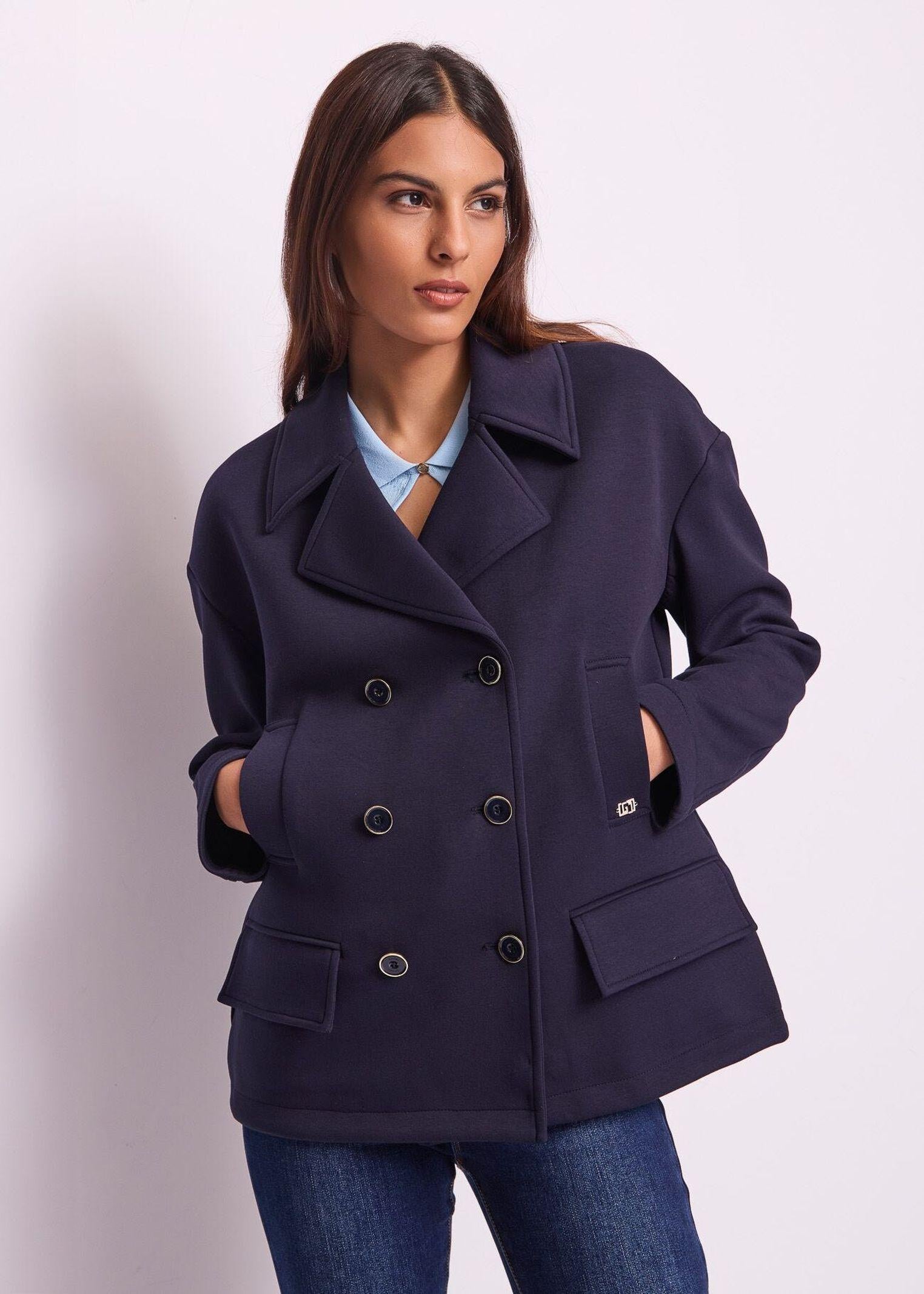 Giacca in scuba doppiopetto 511BD34002 3966 GAUDI' 