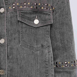 Giubbotto denim con borchie - Gaudi 521BD36003 00 GAUDI' 