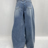 Jeans vita alta e gamba larga