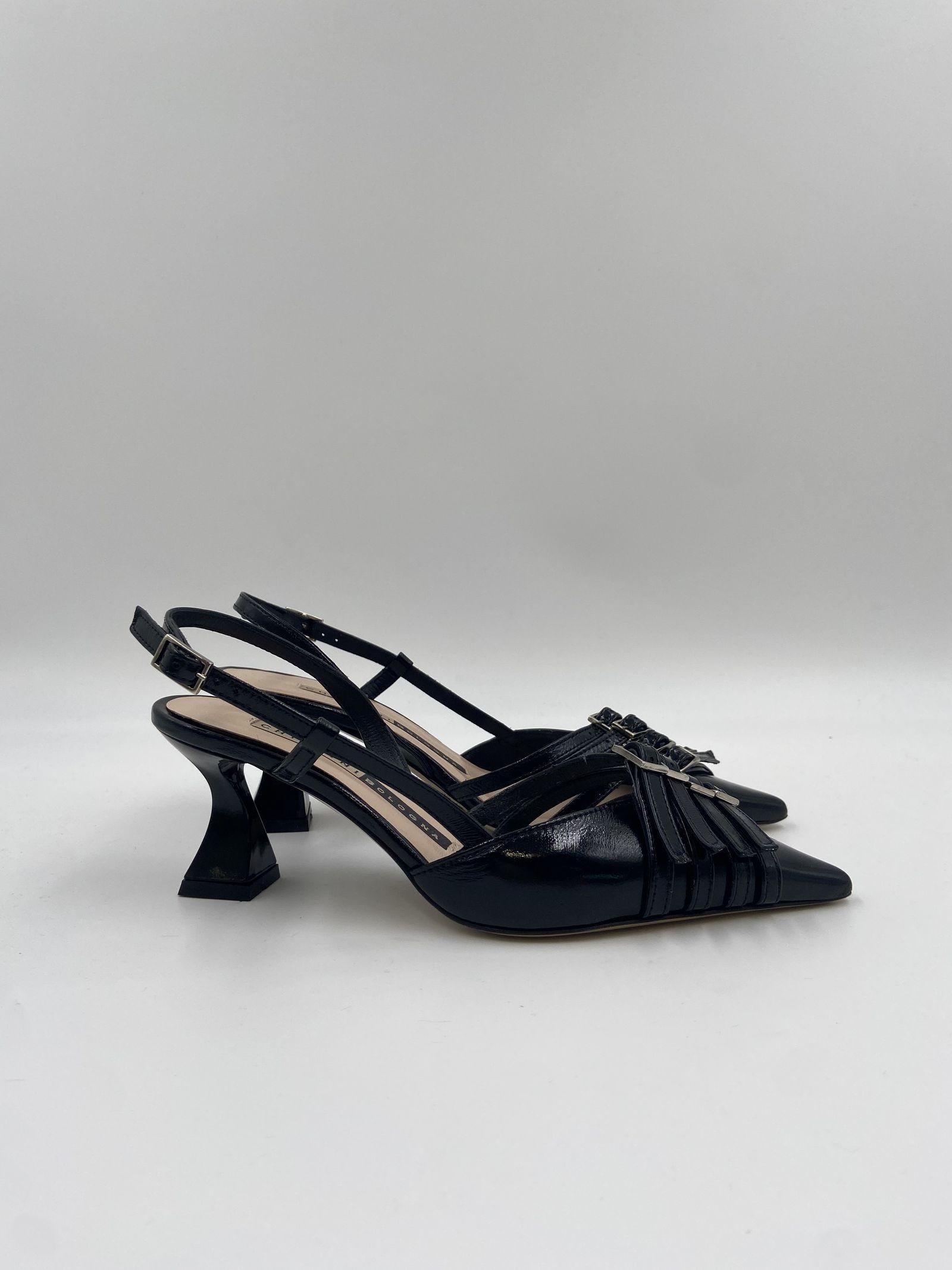 Slingback fibbie nere - Chiarini 600 NERO CHIARINI 