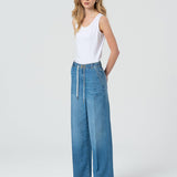Jeans a palazzo con coulisse