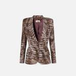 Giacca con stampa alligatore - Elisabetta Franchi GI20761E2 644 ELISABETTA FRANCHI 