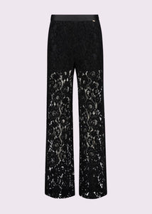 Pantaloni in pizzo floreale