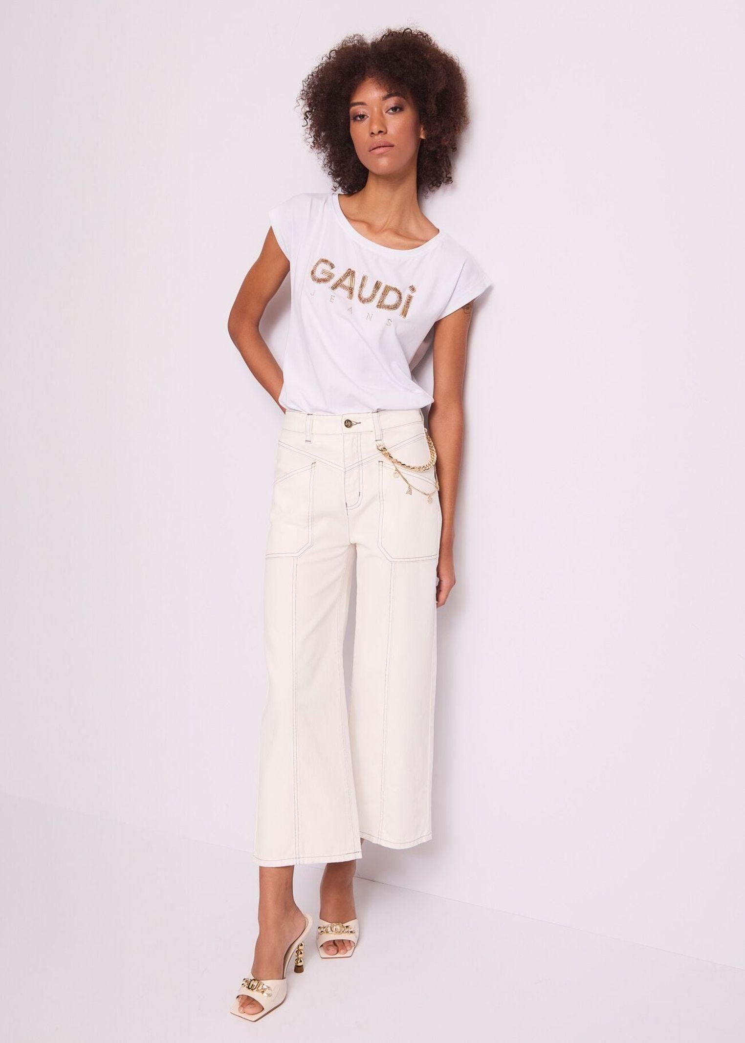 Jeans cropped in bull con catena 511BD25007 2101 GAUDI' 