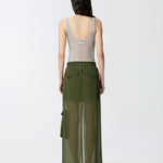 Gonna lunga in georgette 104789-A21F S1C PINKO 