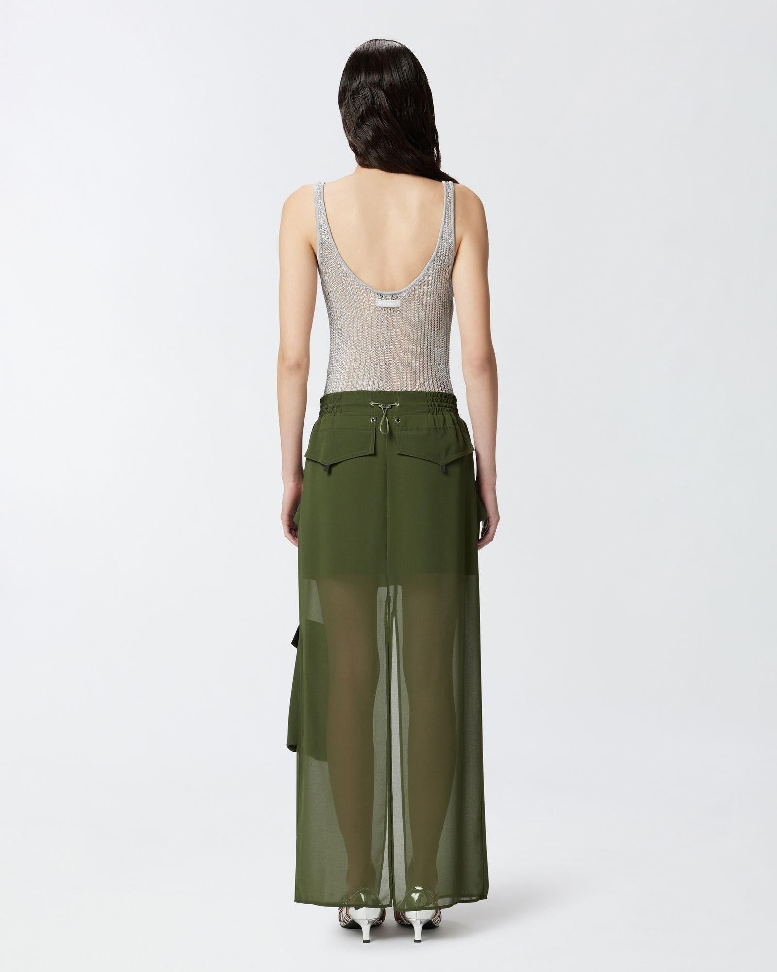 Gonna lunga in georgette 104789-A21F S1C PINKO 
