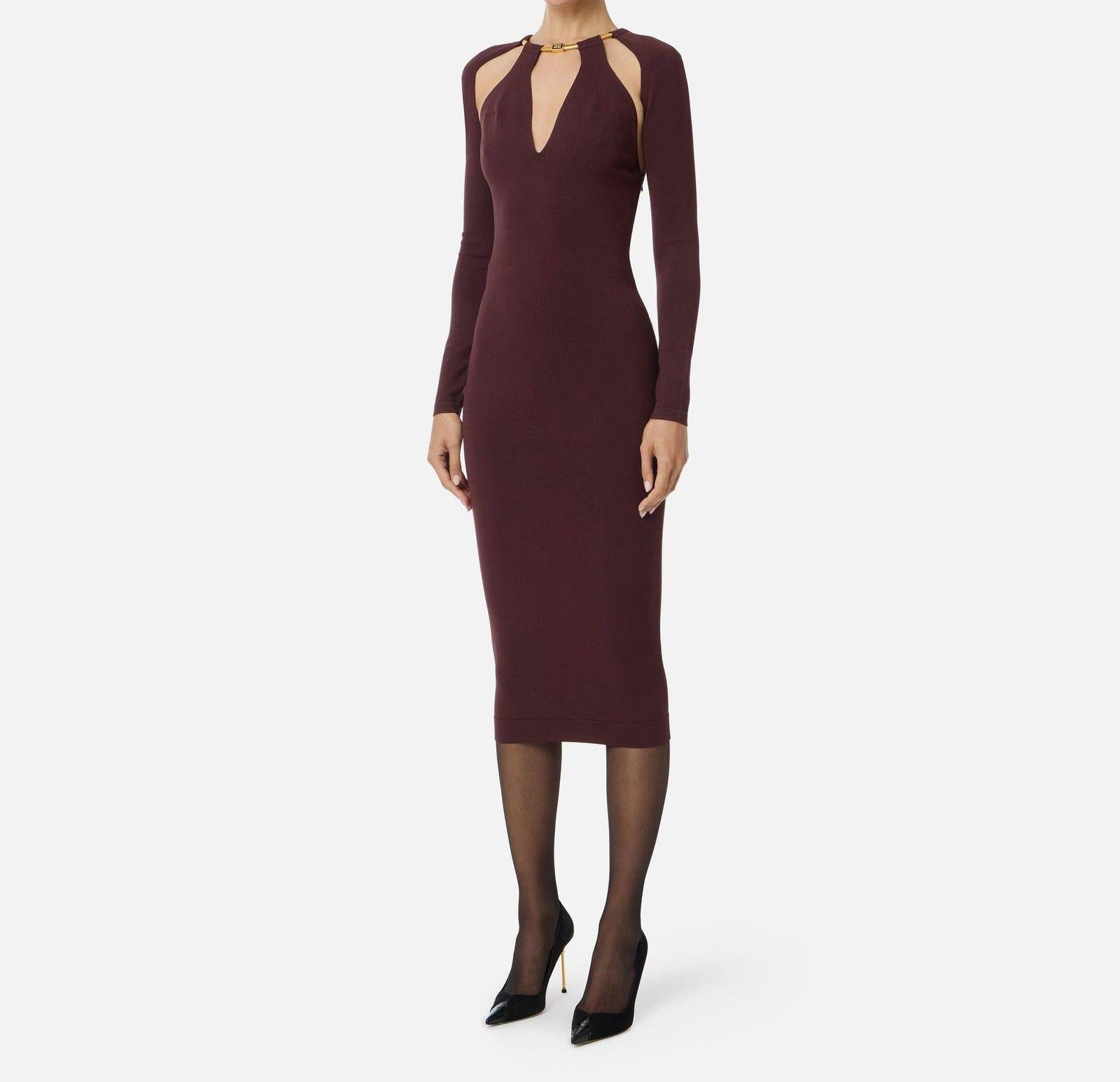 Abito con snake gioiello - Elisabetta Franchi AM11S56E2 EA4 ELISABETTA FRANCHI 