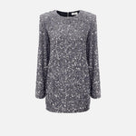 Abito in ciniglia ricamata con paillettes AB70347E2 CG8 ELISABETTA FRANCHI 