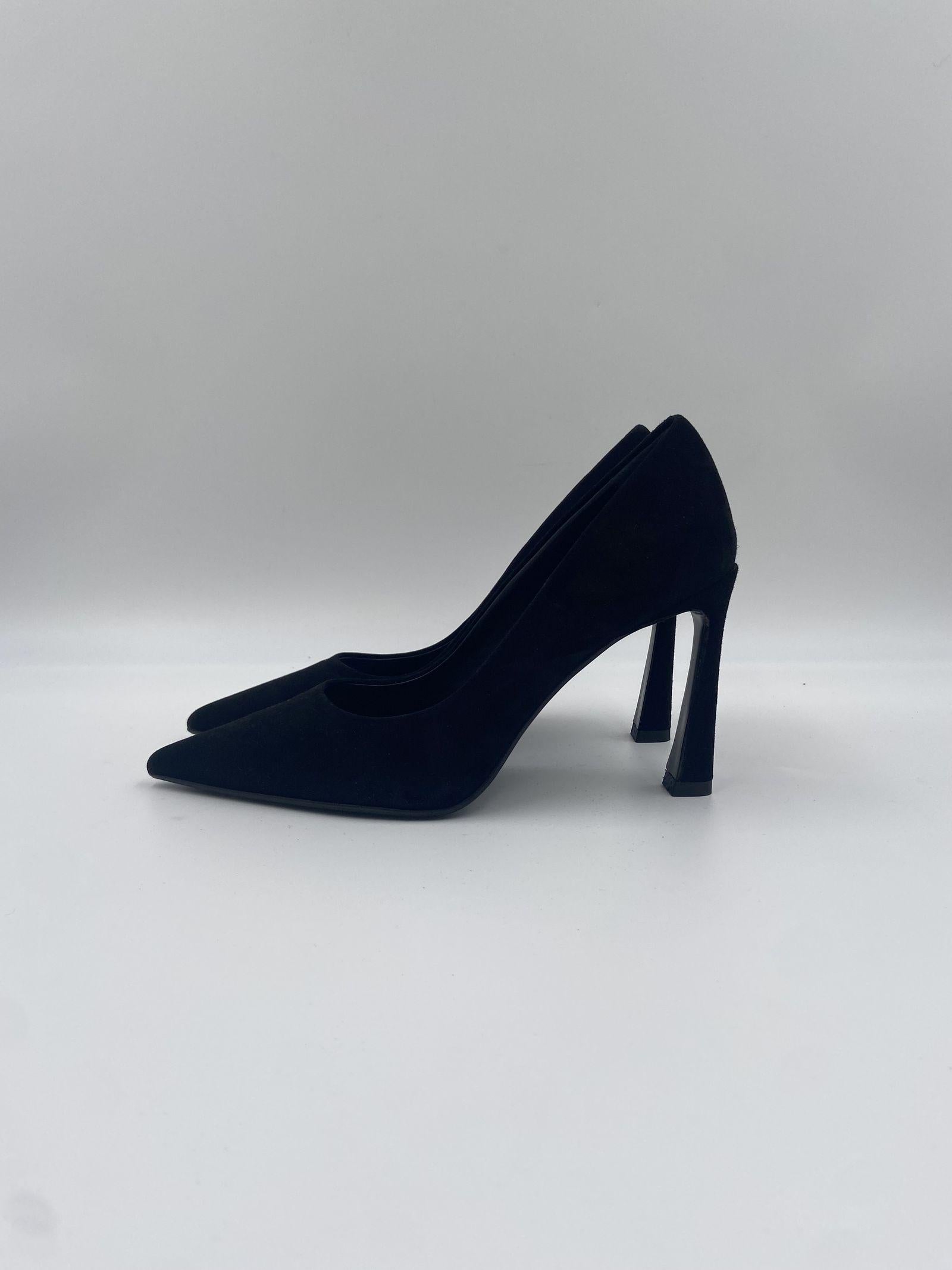 Dècolletè in pelle scamosciata -Spazio Moda 2470 NERO SPAZIO MODA 