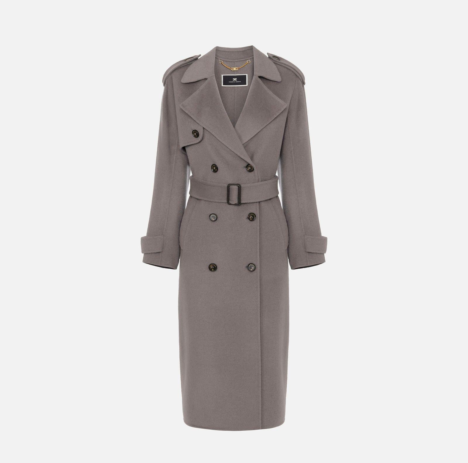 Trench cappotto in lana CP57D46E2 CG8 ELISABETTA FRANCHI 