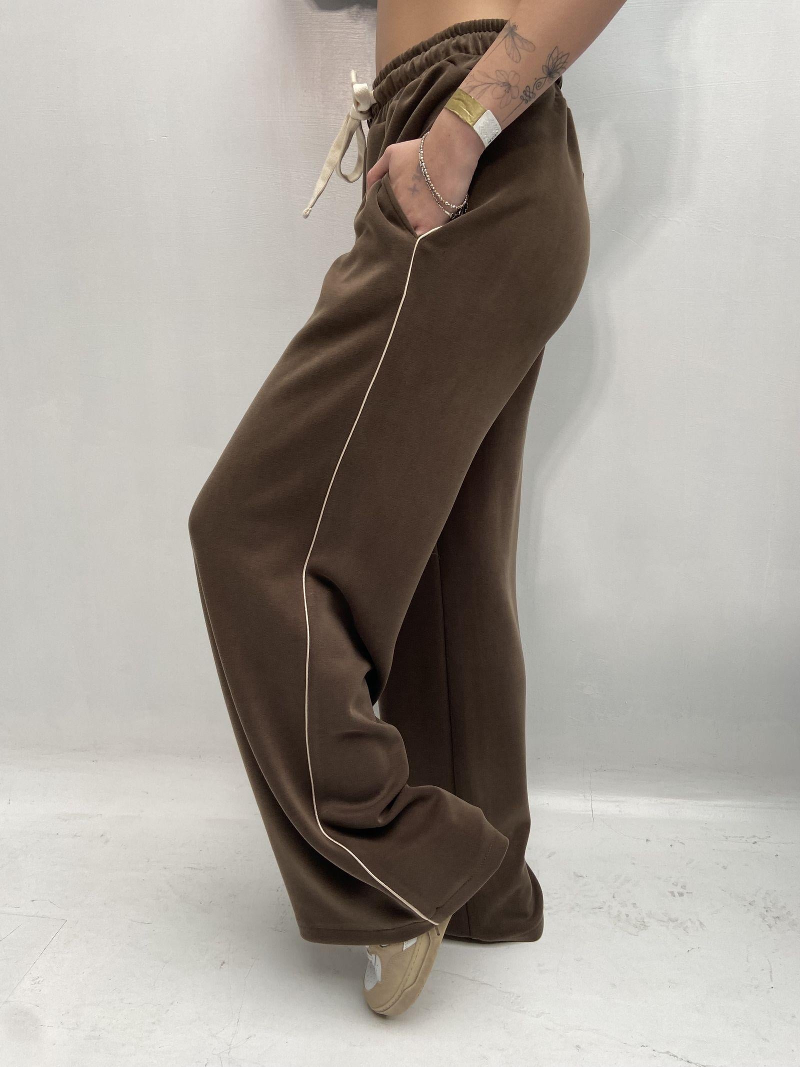 Pantalone gamba ampia Z6034 VERDE OFELIA 
