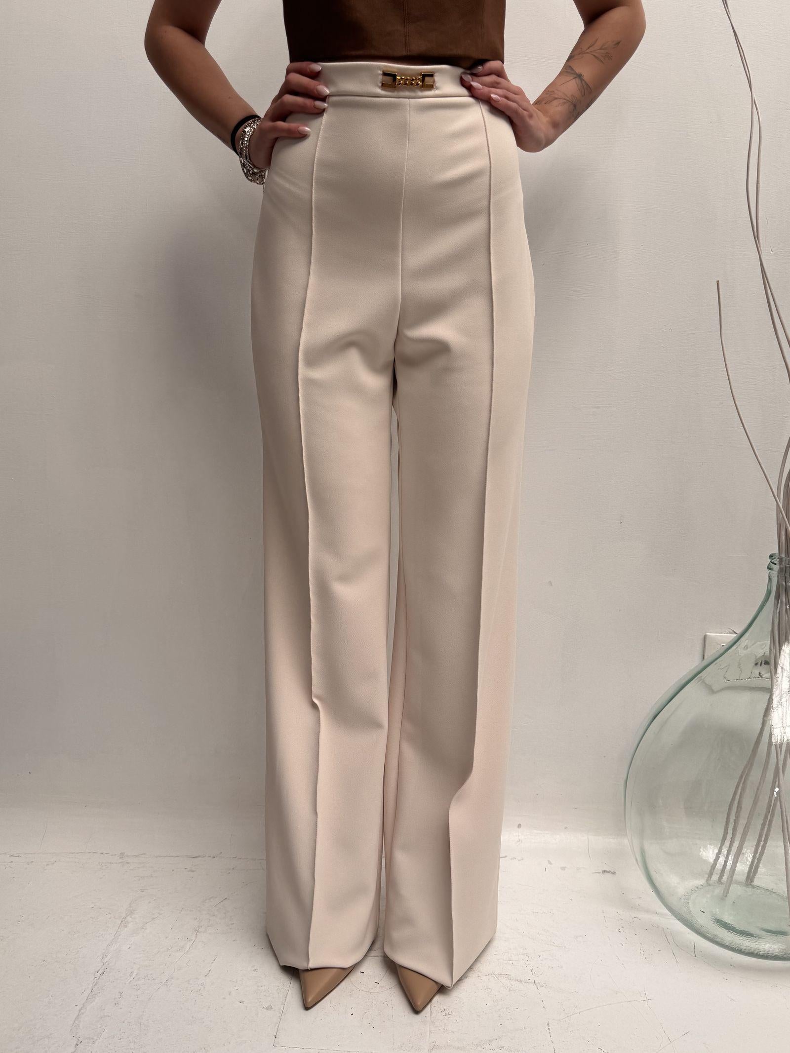 Pantalone con charms - Elisabetta Franchi PA01221E2 193 ELISABETTA FRANCHI 