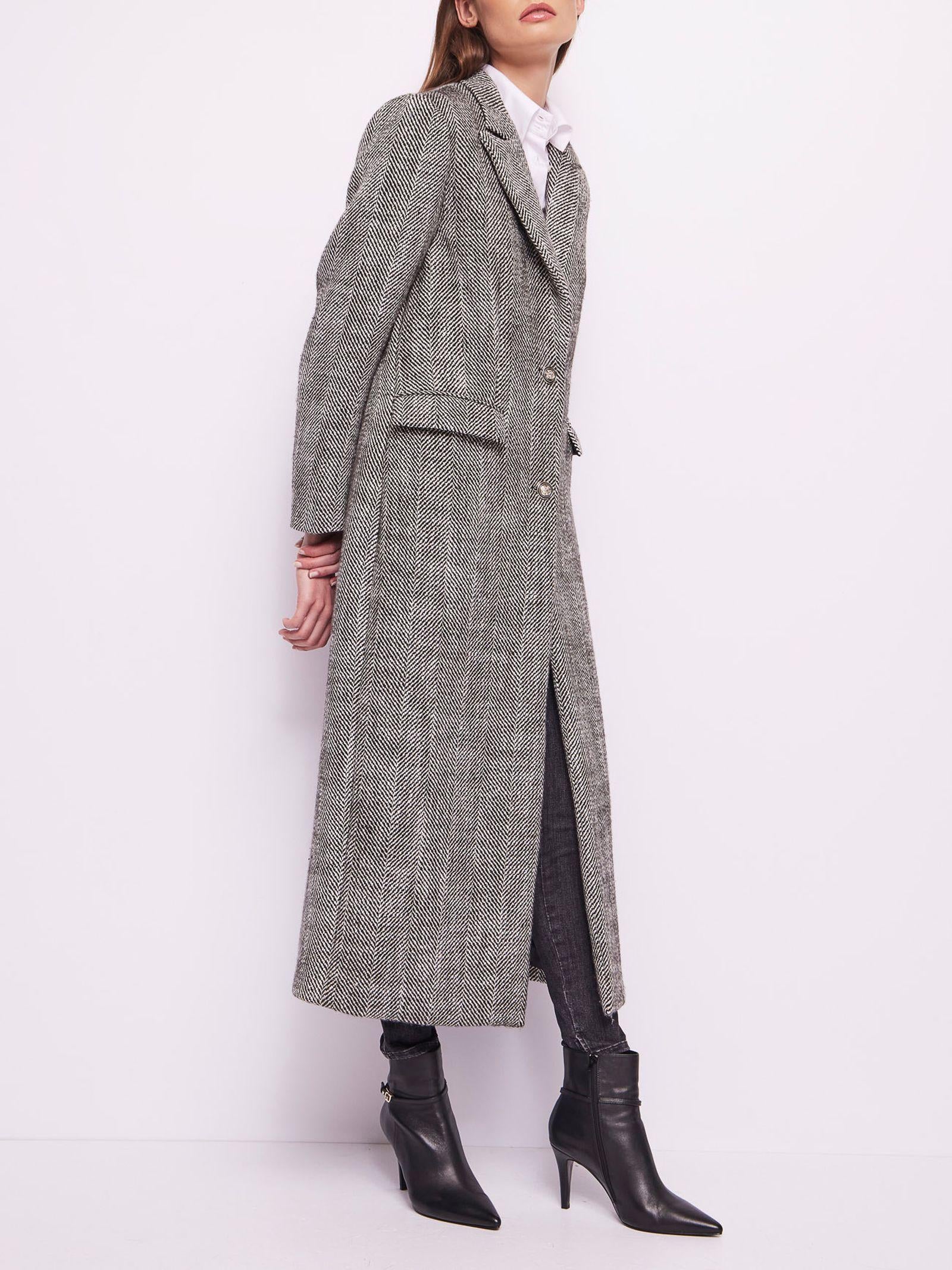 Cappotto lungo monopetto in misto lana 421FD35013 421025-01 GAUDI' 