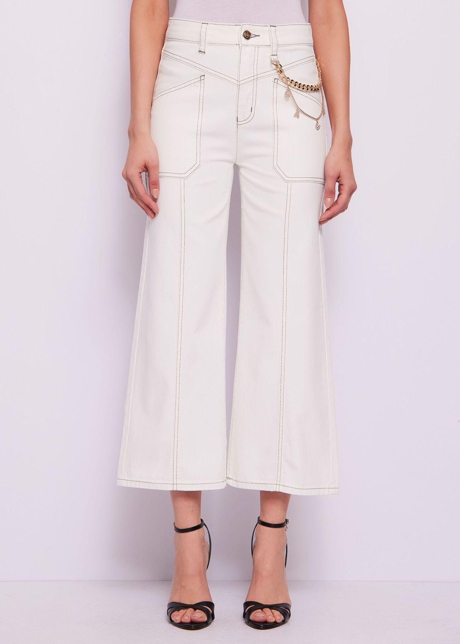 Jeans cropped in bull con catena 511BD25007 2101 GAUDI' 