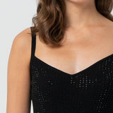 Top a canotta con strass
