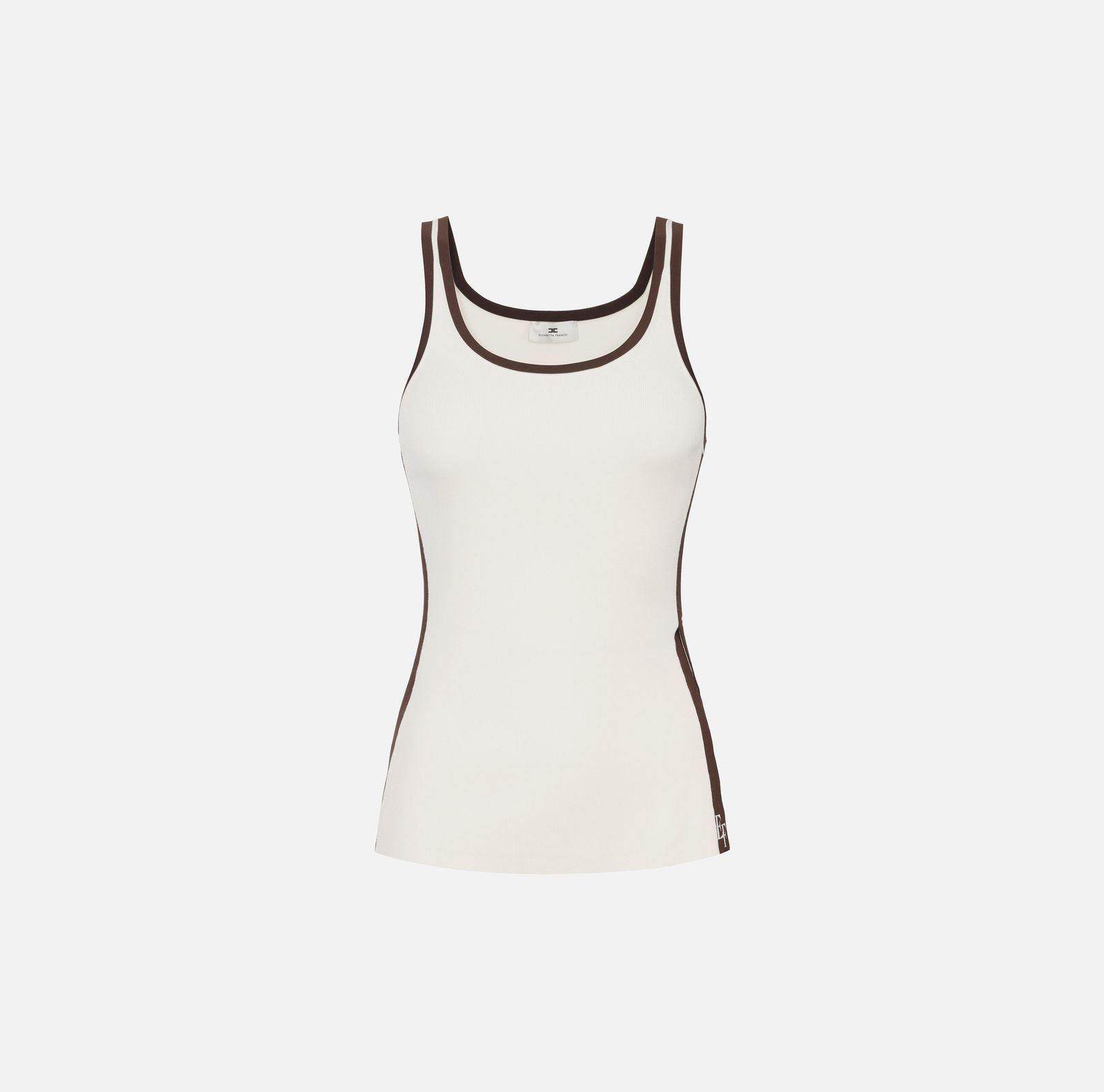 Top con bande lucide - Elisabetta Franchi TK51S56E2 EG2 ELISABETTA FRANCHI 
