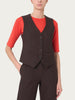 Gilet quattro bottoni in tessuto Compact
