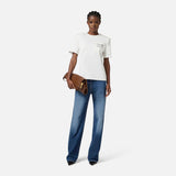 Jeans palazzo con logo PJ09I56E2 104 ELISABETTA FRANCHI 