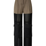 Pantalone cargo con georgette semitrasparente 104908-A2HC L67 PINKO 