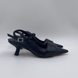 Sandalo slingback in pelle