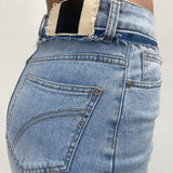Gonna in denim con spacco davanti