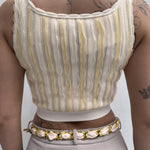 Top crop dettaglio lurex - Elisabetta Franchi TK36S51E2 DN4 ELISABETTA FRANCHI 