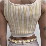 Top crop dettaglio lurex - Elisabetta Franchi TK36S51E2 DN4 ELISABETTA FRANCHI 