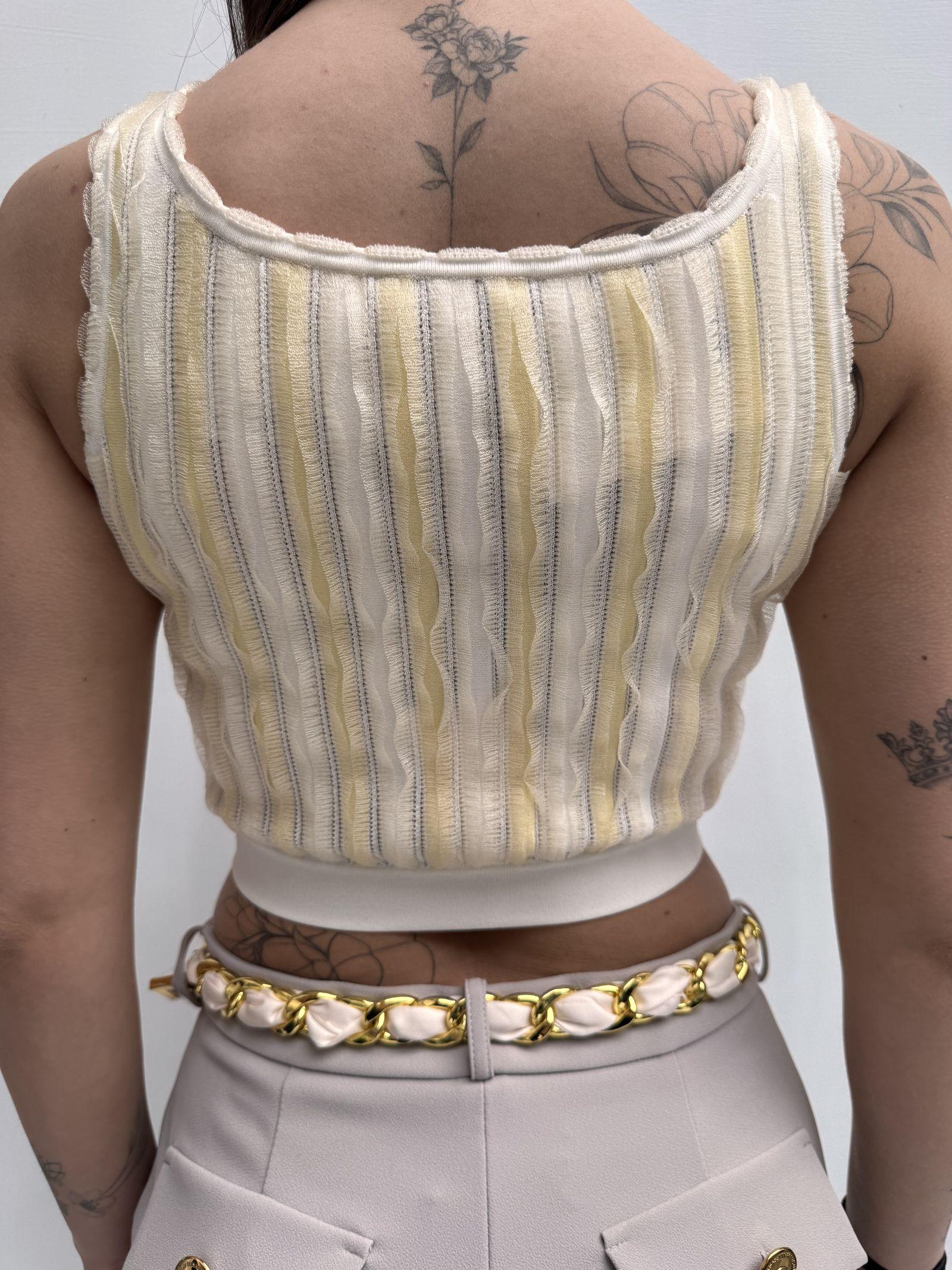 Top crop dettaglio lurex - Elisabetta Franchi TK36S51E2 DN4 ELISABETTA FRANCHI 