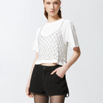 Maglia con top mini paillettes abbinato - Pinko 105145-A2LT ZI6 PINKO 