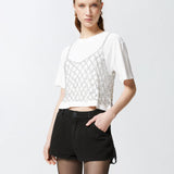 Maglia con top mini paillettes abbinato - Pinko 105145-A2LT ZI6 PINKO 