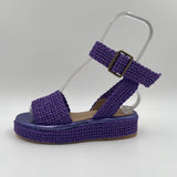 Sandalo zeppa in rafia naturale - Fiorina S148J545 VIOLA FIORINA 