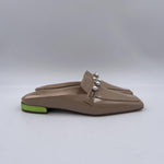 Sabot con perle e borchie 602 BEIGE CHIARINI 