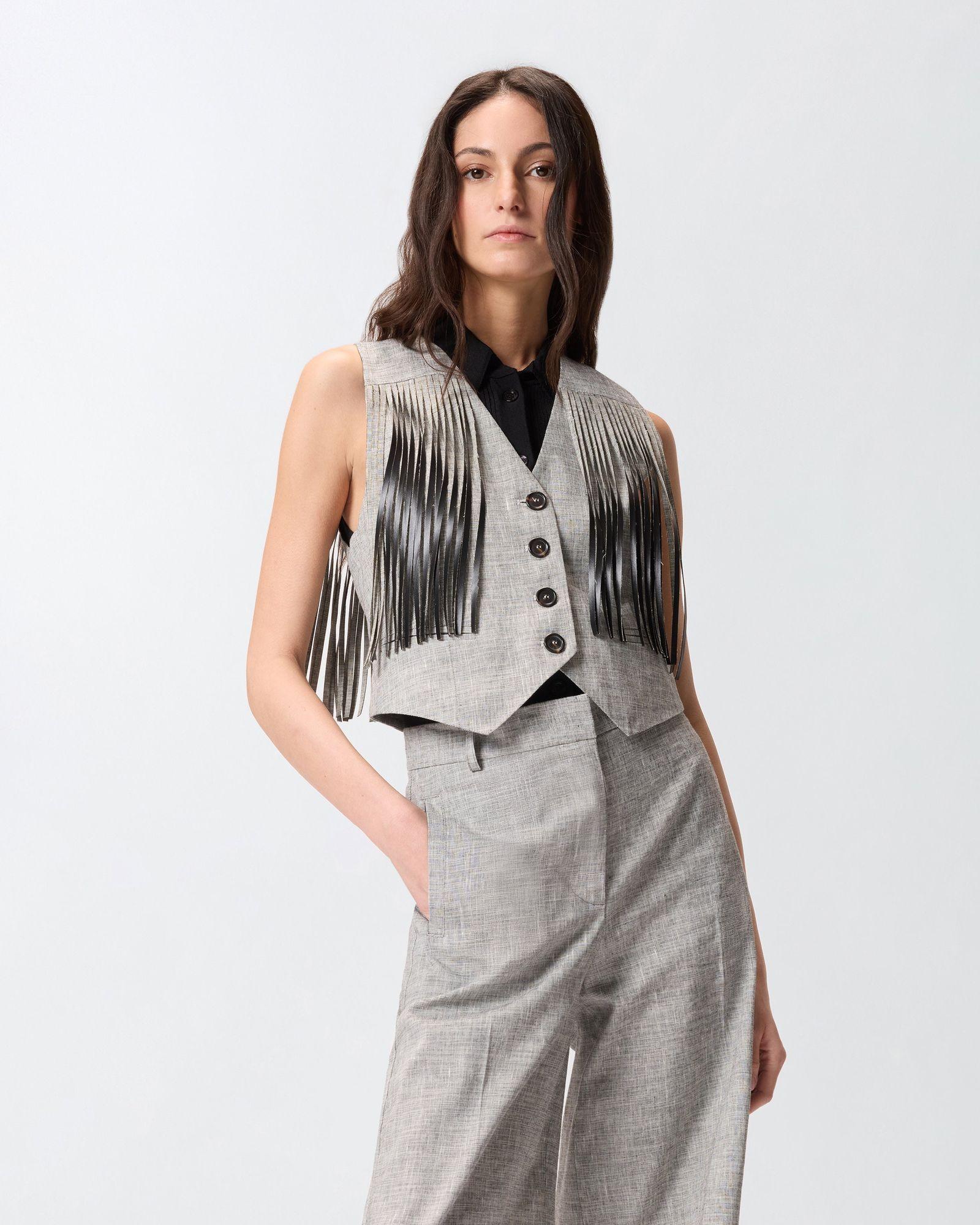 Gilet con frange - Pinko 106965A3AS ZZ2 PINKO 