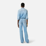 Tuta denim con lettering - Elisabetta Franchi TJ44D61E2 192 ELISABETTA FRANCHI 