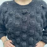 Maglia lavorazione traforata 153 NERO OFELIA 