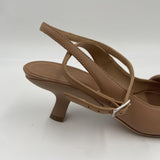 Sandalo slingback in pelle