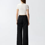 Pantaloni con banda laterale in pizzo - Pinko 106422A33U Z99 PINKO 