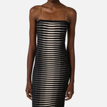 Abito con zebra jacquard - Elisabetta Franchi AM99S61E2 685 ELISABETTA FRANCHI 