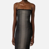 Abito con zebra jacquard - Elisabetta Franchi AM99S61E2 685 ELISABETTA FRANCHI 