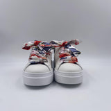 Sneakers con lacci in fantasia