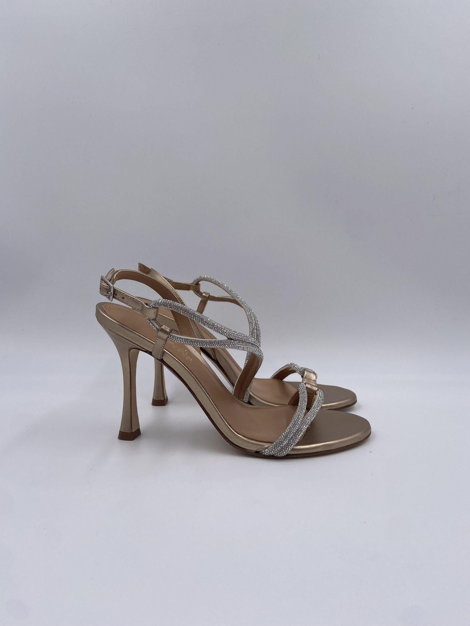 Sandalo alto con strass 2599 ORO OFELIA 
