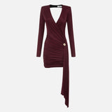 Abito drappeggiato con accessorio gioiello AB71947E2 CG3 ELISABETTA FRANCHI 