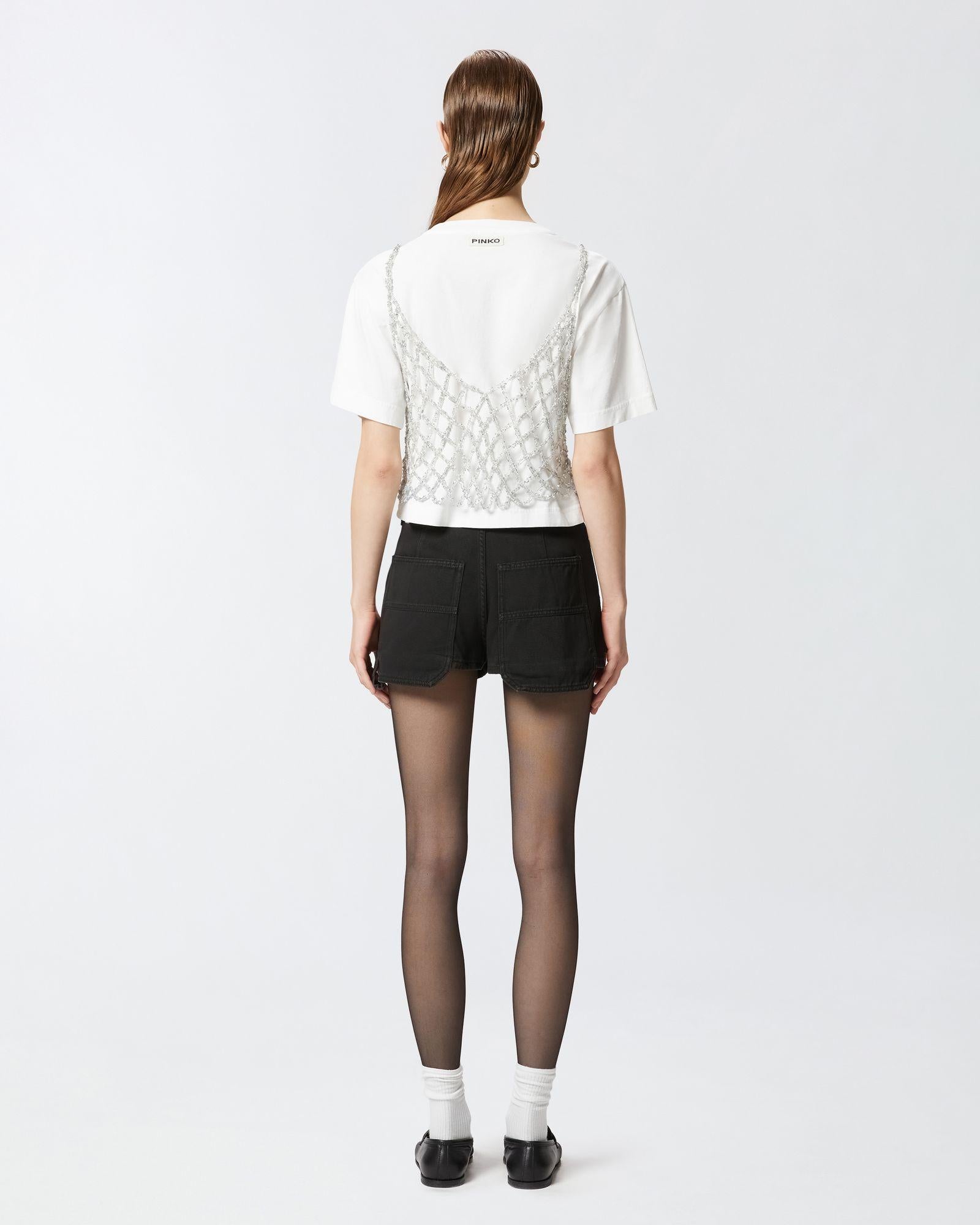 Maglia con top mini paillettes abbinato - Pinko 105145-A2LT ZI6 PINKO 