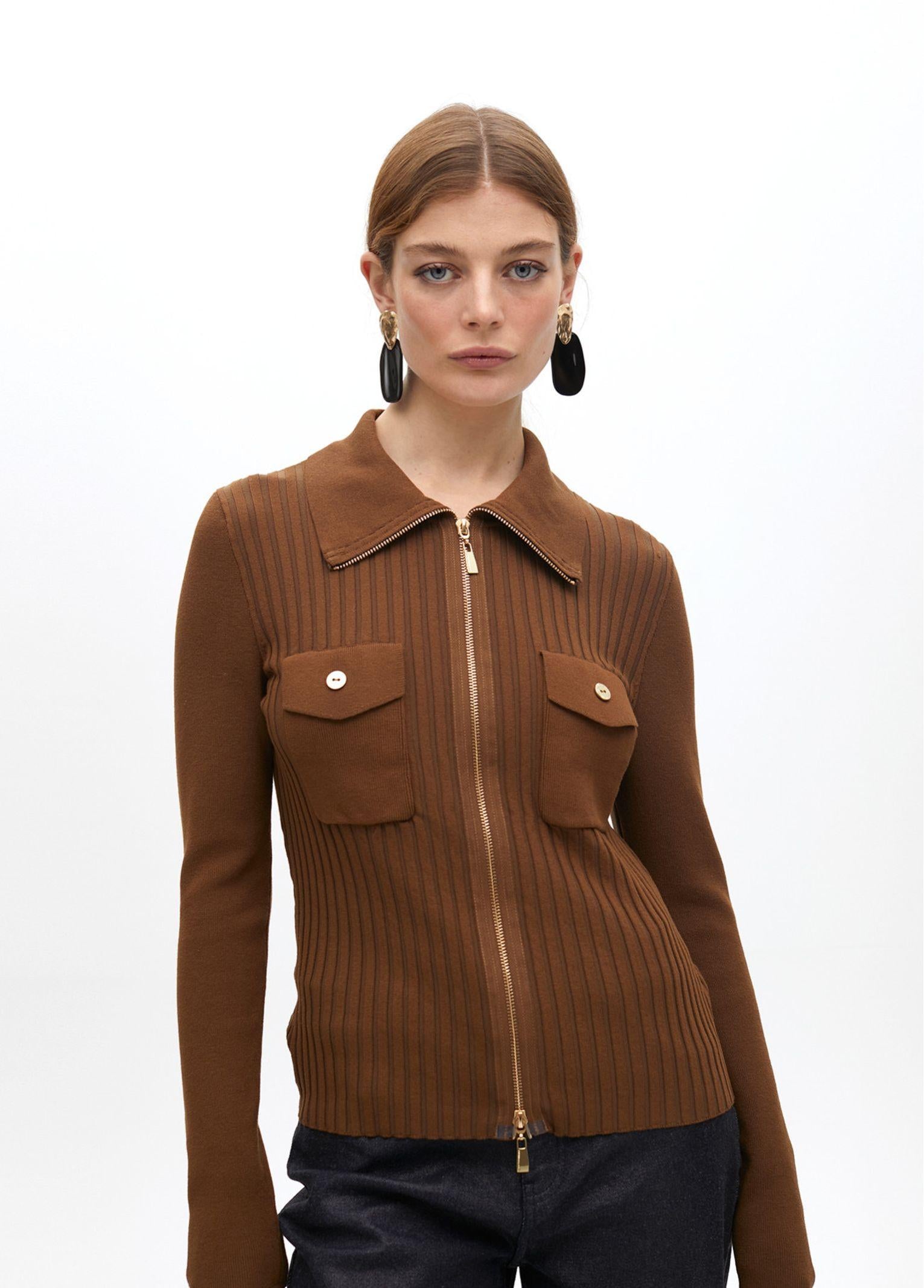 Cardigan con cerniera LF2511007 057 LOLA 