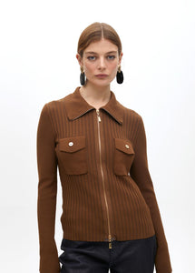 Cardigan con cerniera